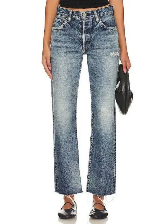 Moussy Denim - MOUSSY Vintage MV Sundown Straight Jeans 24 Made in Japan 100% Cotton NWT